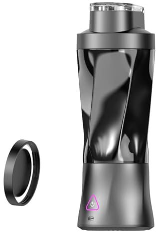 700 ml Tragbarer Blender/Smoothie Maker, Multifunktionsmixer, Mini-Standmixer mit 6-Klingen Edelstahl, USB Wiederaufladbar Portable Blender für Fitnessstudio, Büro, Camping und Reisen (Schwarz)