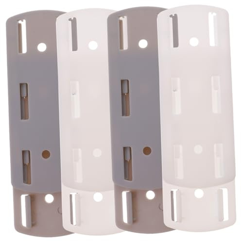 OKUMEYR Wall Mounted Socket Holder with Easy Installation 2pair Color Self-Adhesive Abs Plastic Material White Combination Hook Color for Extension Power Strips for Home