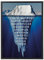 PICSonPAPER Motivations-Poster 50 cm x 70 cm, Eisberg des Erfolgs mit schwarzem Bilderrahmen, Poster mit Rahmen (50 cm x 70 cm)