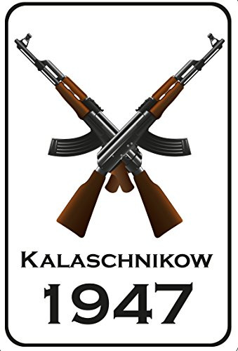 Schatzmix Blechschild Waffe AKM47 Kalaschnikow Waffe Metallschild Wanddeko 20x30 tin Sign Wanddeko 20x30 tin Sign