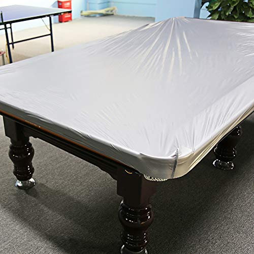 Cocoarm Cubierta para mesa de billar, cubierta para mesas de billar, billar, cubierta para mesa de billar, impermeable, para mesas de 8 pies, 260 x 170 cm (gris plateado)