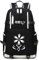WANHONGYUE Hatsune Miku Leuchtend Backpack Schüler Schultasche Laptop Rucksäcke Freizeittasche Daypack Schwarz-1