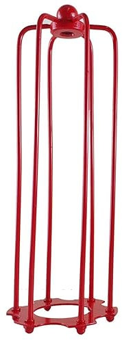 Verstellbarer Drahtkäfig-Lampenschirm, Vintage, industriell, Metall, Vogelkäfig, Birnenschutz, Hängeleuchte, schwarzes Eisen, Tropfenlampenhalter, offenes und geschlossenes Design (rot, langer