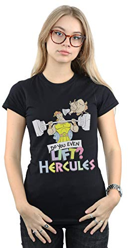 Disney Women's Hercules Do You Even Lift? T-Shirt Black X-Large