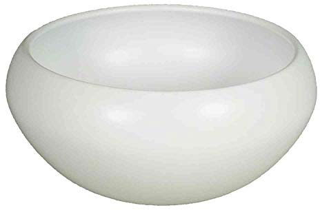 innaGLAS Coupe de Fleurs en céramique, Blanc Mat, 10,5cm, Ø20,5cm - Pot Fleurs/Pot céramique