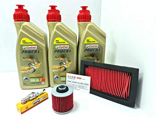 KIT TAGLIANDO OLIO MOTORE CASTROL POWER 1 10W40 YAMAHA XT 660 R X XTX MT03 660 OLIO FILTRO OLIO ARIA CANDELE