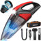 Reserwa Aspirateur de Voiture à Filtre à Deux Couches avec lumière LED 7500PA 12V 16.4FT Câble Aspirateur de Voiture portatif Portable Aspirateur Automatique à Utilisation Humide et sèche