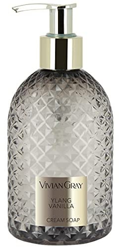 VIVIAN GRAY 3520 Seifenspender mit Creme-Seife Gemstone, Ylang & Vanilla, grau/gold (300 ml)