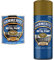 Hammerite 5092830 Direct to Rust Metal Paint - Smooth Gold Finish 750ML & Direct to Rust Metal Paint Aerosol Smooth Gold Finish 400ML