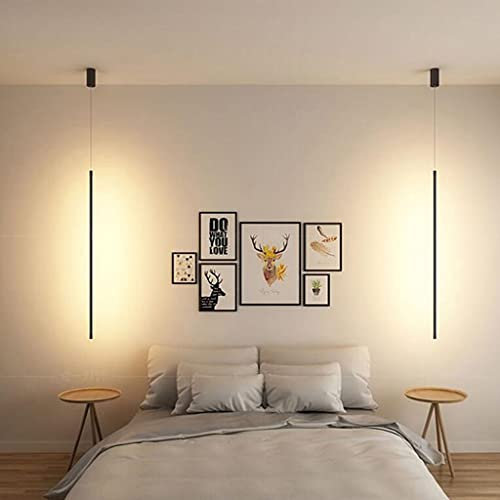 LED Pendelleuchte Warmes Licht Hängelampe Modern Schlafzimmer Pendellampe Höhenverstellbar Kronleuchter Wohnzimmerlampe Esszimmer Cafe Küchen Deckenlampe Innenbeleuchtung Hängeleuchten,60cm