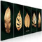 murando - Akustikbild Set Blätter 200x80 cm 5 tlg Bilder Akustikschaum Schallschutz Akustikpaneele Wandpaneele Schalldämmung Wandbild Schallabsorber Akustikplatten Pflanzen Motiv Natur b-A-0905-b-m