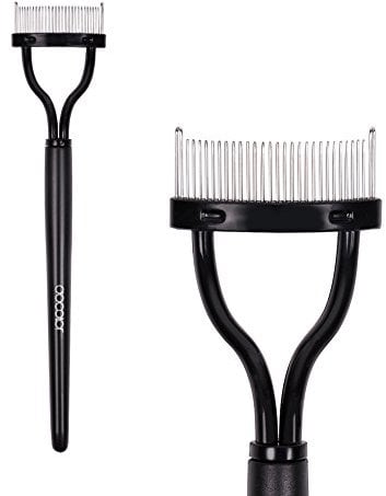 Docolor Eyelash Comb Eyelash Separator Tool, Makeup Mascara Applicator Comb with Cover, False Eyelash Grooming Brushes 1Pc