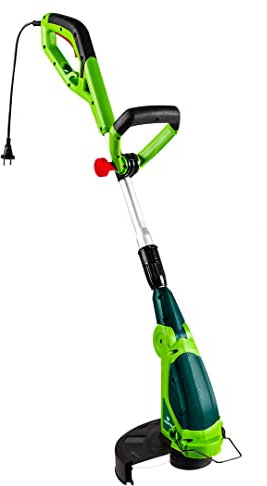 VERTO Grasschneider, Nennleistung 450 W, Schnittbreite 290 mm, Drehzahl 9000 min-1, Durchmesser der Schnittlinie 1,4 mm, verstellbare Länge des Teleskoprohrs, verstellbaren Hilfsgriff