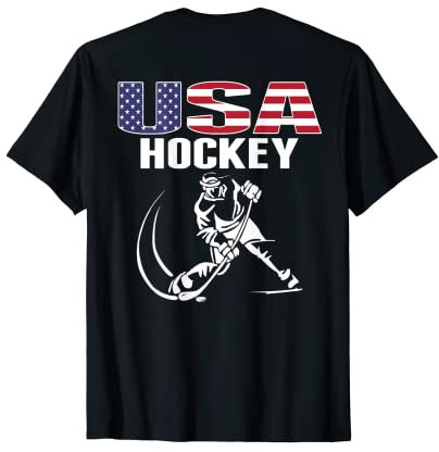 Amerika Eishockey-Liebhaber Trikot – USA Flagge Hockey Team Fans T-Shirt