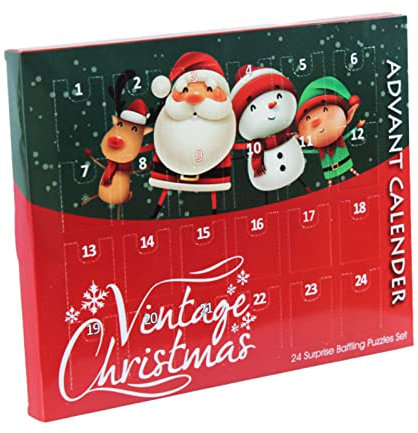 TianWlio Adventskalender 2021 Weihnachts-Countdown-Kalender – Weihnachtsthema, 24 Stück Adventskalender vor Weihnachten für Erwachsene (as The Picture Shows, One Size)