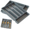 2 stück 32 x 28 x 4,5 cm besteckkasten schubladen organizer küche besteckeinsatz für schubladen besteck organizer schublade besteckkasten für schubladen, kunststoff besteckeinsatz mit 5 fächern (Grau)