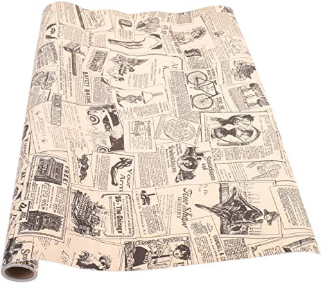 minkissy 1rolle Vintage Selbstklebende Tapete Retro Zeitung Design Abziehbar Und Wiederverwendbar Für Küche Badezimmer Und Wohnbereich Dekorative Wandgestaltung