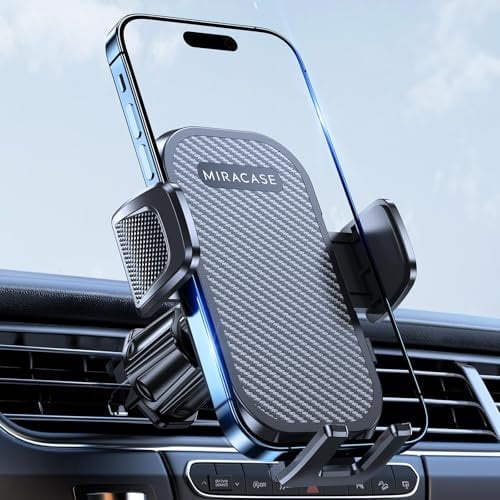 Miracase Handyhalterung Auto,360° Drehbar Universal Handyhalter für Autos Lüftung, EIN-Knopf-Release KFZ Autohalterung für iPhone, Huawei und andere 4-7 Zoll Smartphone