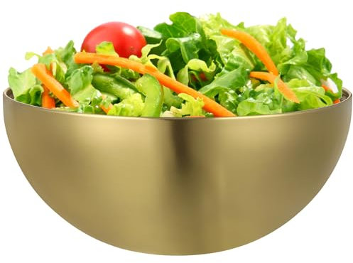Operitacx Bol À Salade Acier Inoxydable Multifonctionnel Bol De Service Pratique Pour Fruits Salades Et Nouilles Pour Usage Quotidien Réceptions