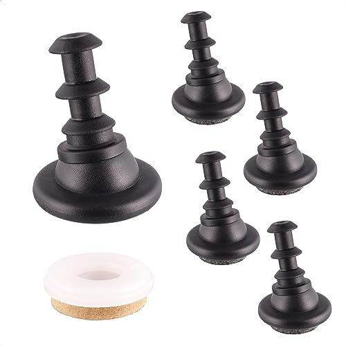 Wagner QuickClick® Stuhlgleiter Filzgleiter 4er-Set Gelenkgleiter zum Einstecken in Rundrohre - SYNO Gleiter Ø 25 mm - innen Ø 12 mm/außen Ø 16 mm für Vitra Stühle DSX DAX - Made in DE - 16781200