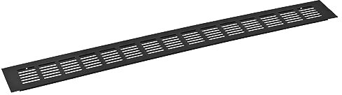 uxcell 1 rejilla de ventilación rectangular de aleación de aluminio, cubierta de ventilación de ventilación para armario, zapatero, armario, 600 x 60 mm
