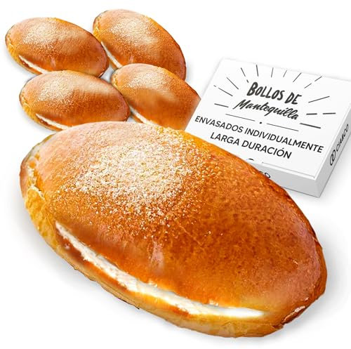 5 Bollos de Mantequilla Artesanos Cia&Co · Receta tradicional y típica Vasca con mucha mantequilla en el interior · Envasado Individualmente para mayor duración.