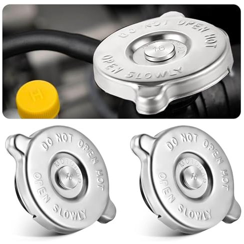 Deux paquets bouchon De Radiateur RéServoir Liquide Refroidissement Bouchon Universel Pour Radiateur RéServoir De RéFrigéRant, Bouchon De RéServoir De Carburant Pour Toutes Les Motos(16PSI)