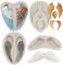 MYPRACS Lot De 4 Moules En Silicone Pour Fondant Ailes D'ange Pour Décoration De Gâteaux Décoration De Cupcakes Argile Polymère Bonbons Chocolat Pâte À Gomme