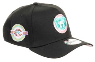 New Era Chicago Cubs MLB 100 Years Wrigley Field Sidepatch Black 9Forty A-Frame Snapback Cap - One-Size