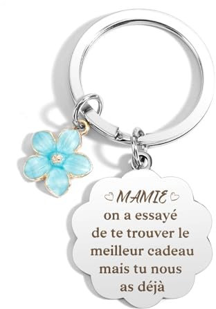 Xioabre Porte-Clef Cadeau Mamie pour Fête des Grandes-Mères, Saint-Valentin et Noël