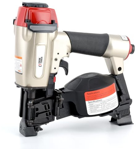 Pneumatic Roofing Nail Gun 15 Degree 3/4-inch to 1-3/4-inch Roofing Nailer Heavy Duty Coil Nailer