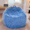 XeGe Kunstfell-Sitzsackbezug (ohne Füllung), Flauschiger Kuscheltier-Speicher-Sitzsackbezug für Schlafzimmer, großer Gaming-Sitzsack Erwachsene, Jugendliche, Mädchen, rutschfest, Ombre Kobaltblau