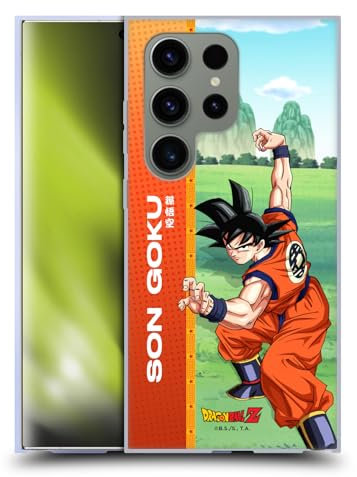 Head Case Designs Offizielle Dragon Ball Z Son Goku Saiyan Arc Characters Gelhülle [Militärischer Schutzgrad] Kompatibel Mit Samsung Galaxy S24 Ultra 5G Und Kompatibel Mit MagSafe