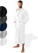 SIEGENTHAL® Herren Bademantel Frottee Velours 100% Baumwolle - Kapuzenbademantel, weich, saugfähig, warm, lang, Luxus, Premium, Wellness, Spa, hochwertige Verarbeitung, Weiß XL XXL