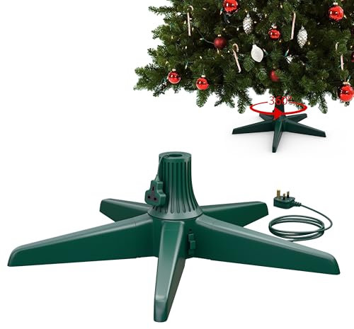 Soporte giratorio de 360° para árbol de Navidad, soporte giratorio para árbol de Navidad artificial, soporte giratorio ajustable para árbol de Navidad artificial para decoración del hogar, fiesta,