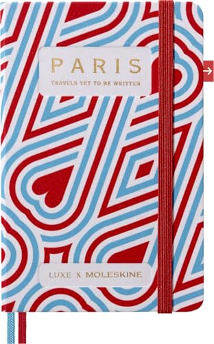 Moleskine LUXE Notizbuch Paris City mit ReiseInhalten, Fester Leinwandeinband und Elastische Schließung, Taschen Format 9 x 14 cm