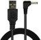 OcioDual Cable USB a DC Cargador 5V 2A, Cargador DC 5V 2A, Cable Alimentación para Tablet, Cámara, Ventiladores USB, Routers, CCTV, DVR, LED, Altavoz, Clavija Redonda, Codo, Negro
