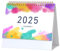 Tischkalender 2024-2025, 18 Monatskalender 2024 2025, Juli. 2024 – Dezember 2025, Stehender Klappkalender mit dickem Papier, akademischer Kalender mit To-Do-Liste 19x17cm