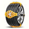 TaoieWkolt Schneeketten, Schneeketten Auto für VW UP, mit Eiskratzer Verbesserte Traktion mit Metall-Einsätzen Einfache Installation, für Reifenbreite 165-275 mm,B-Yellow-165-275mm