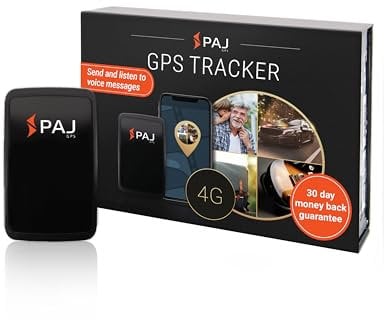 PAJ GPS - Allround Finder 4G - GPS-Tracker für Auto, Motorrad, Fahrzeuge, Kinder, Senioren & Demenz - Sprachnachrichten - Echtzeit-Ortungsgerät mit SOS-Notrufknopf - bis 40 Tage Akkulaufzeit