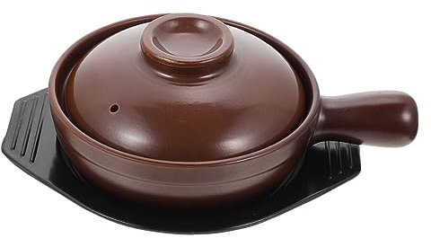 Alipis Ceramic Casserole Handle Home Cooking Pot Kitchen Stew Pot for French Onion Soup Bowls for Casserole Dishes and for Cooking