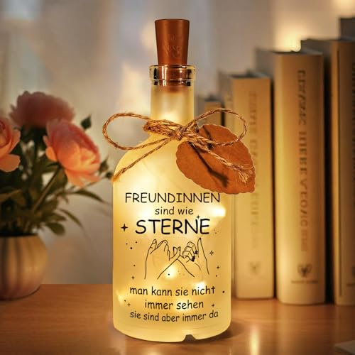 Hiipeefeel Geschenke für Beste Freundin Geburtstag, LED Flaschenlicht | Geburtstagsgeschenk Weihnachtsgeschenke Freundschaftsgeschenke für Frauen, Freundin Dankeschön Geschenke Weihnachten
