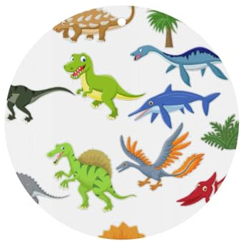 Cartoon-Dinosaurier-Bilder, Druck, 10 Stück, Lufterfrischer, Auto-Hängekarten, Lufterfrischer, Blätter mit Seil, für Autos und Zuhause