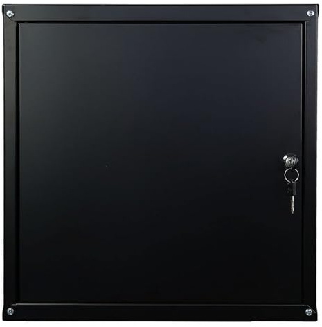 PROREGAL Casier métallique verouillable Cubic | HxLxP 45x45x45cm | Noir | Armoire à casier Cube, Consigne Polyvalente, vestiaire, Placard en métal