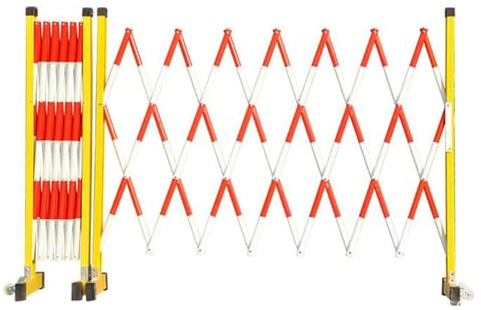 GTHTUHFD Ausziehbare Absperrung Mit Rollen, 1,2 X 4 M, Faltbare, Mobile Sicherheitsbarriere Für Den Industriellen Einsatz, Flexibles, Ausziehbares Einfahrtstor, Fußgäng,1.2x3.5m
