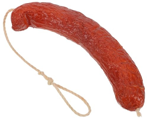 Homoyoyo Modèle Réaliste de Saucisse Factice Imitation Saucisson Sec Russe en PVC, Accessoire de Décoration Alimentaire Léger pour Présentation Culinaire et Événements Ludiques