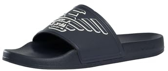 Emporio Armani Herren Scarpe Slider, Blue/White, 43 EU