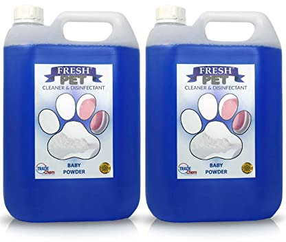 FRESH PET URINE SMELL ODOUR REMOVER 2 x 5L - TRADE Chem (BABY POWDER)