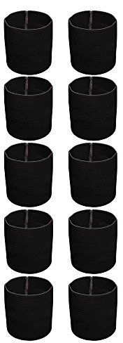 10x Cawila Trauerflor, Armbinde Trauer, einfarbig schwarz