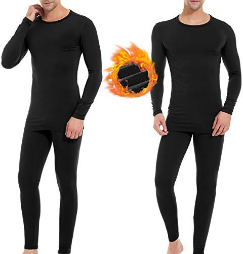 HAPYWER Herren Thermounterwäsche Set Atmungsaktiv Funktionsunterwäsche Lange Thermowäsche mit Hot Warm Base Layer für Ski Winter Sport